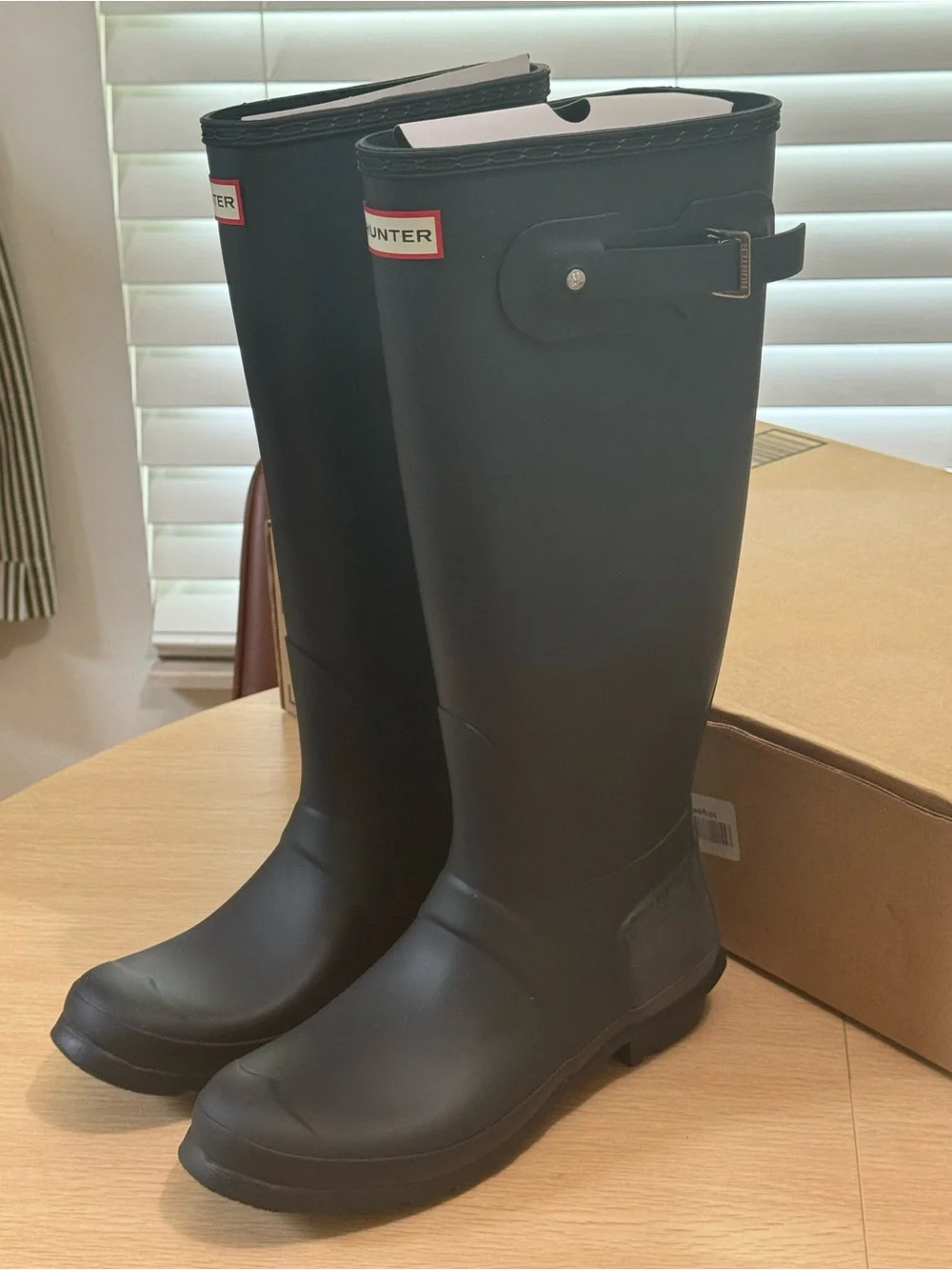 Hunter Matte Black Tall Waterproof Boots